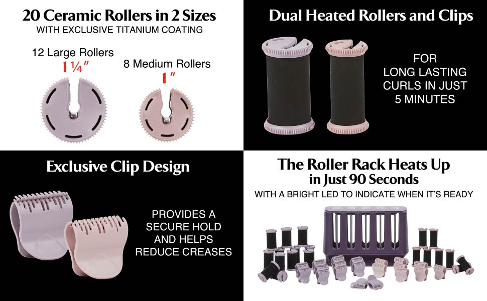 hair setter roller heating loose waves