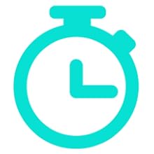 Simple turquoise stopwatch or timer icon rendered in a minimal, flat design style.