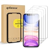 FYY Screen Protector Compatible with iPhone 11/XR 6.1 Inch 4 Pack, iPhone 11 Glass Screen Protect...