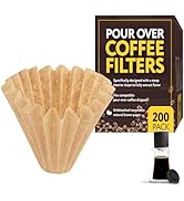 IMPRESA [200 Pack] Pour Over Coffee Filter for Fellow Stagg XF Filters - Natural Brown Tall Coffe...