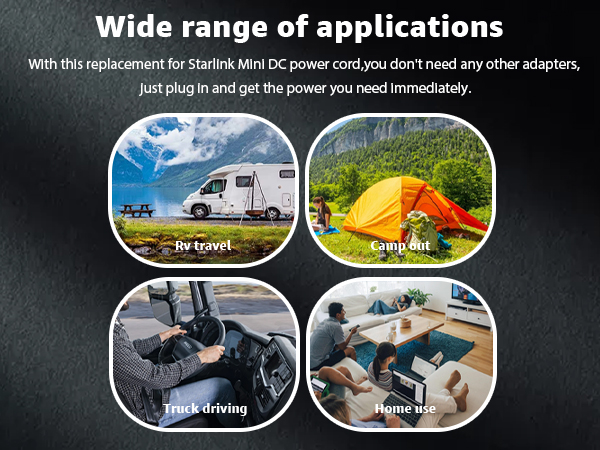 2 in 1 Cable for Starlink mini Cigarette Lighter