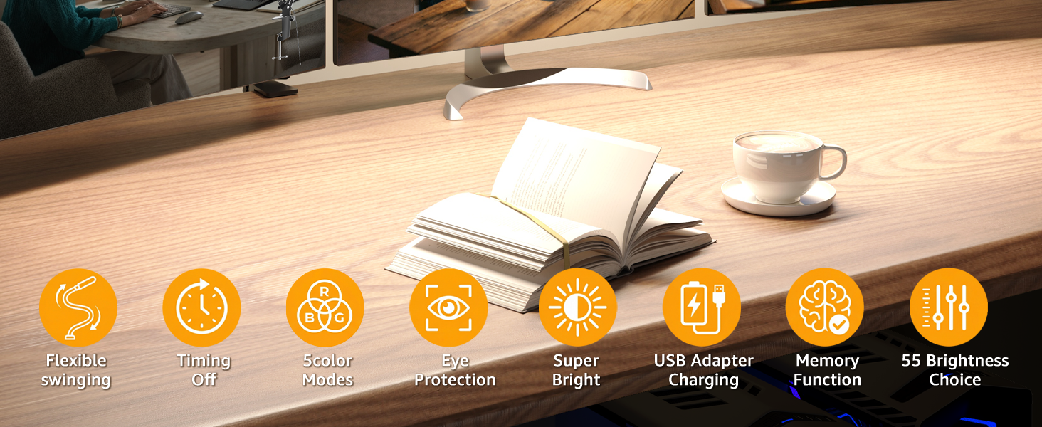 Upgrade LED Desk Lamp with Clamp