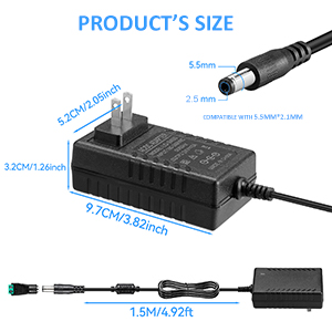 24vdc power supply 3a 2.5a 2a 1.5a 1a