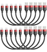 10 Pack Short Micro USB Cable 1ft, Bulk 12 inch Micro USB Cable Pack, Durable USB 2.0 Android Cha...