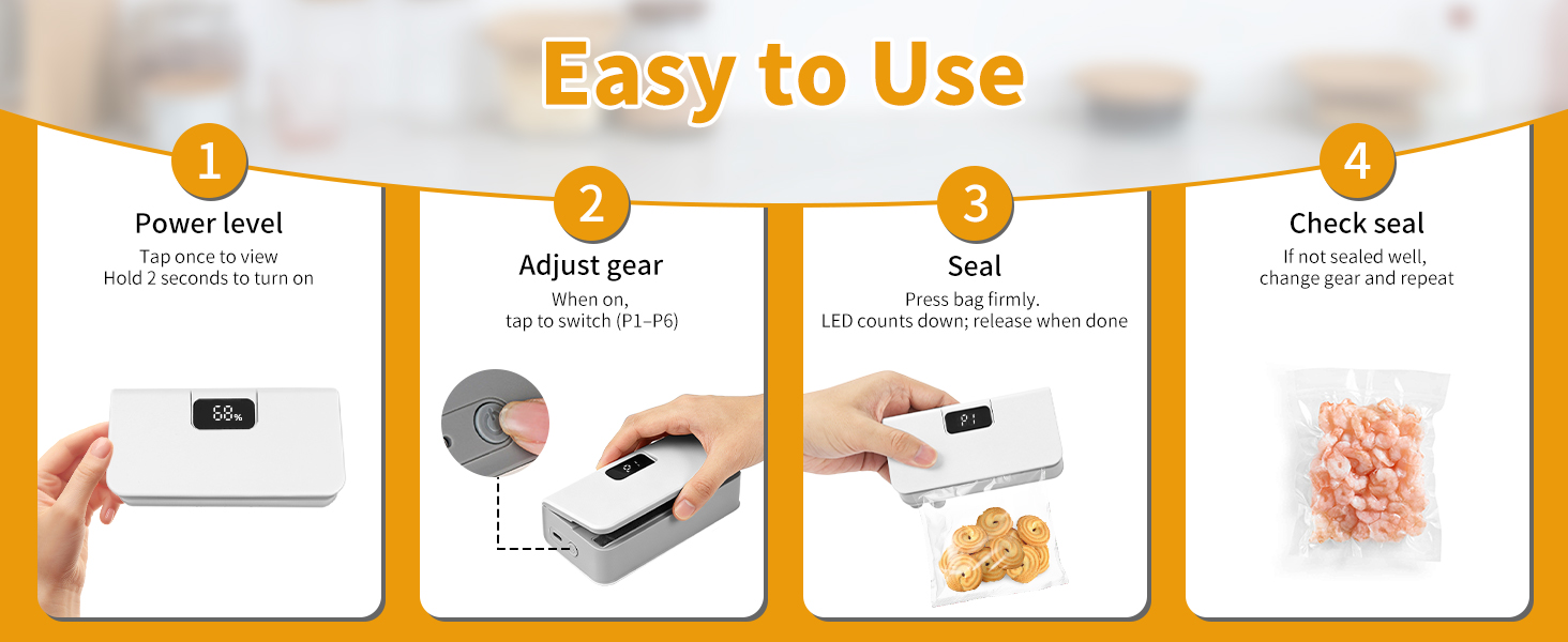 mini bag sealer with cutter and magnet