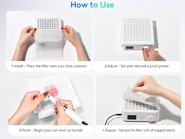 Nail Dust Collector Filter Paper