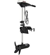 65lb Thrust 12V Electric Outboard Motor, Telescopic Shaft, Saltwater Trolling Motor for Inflatabl...