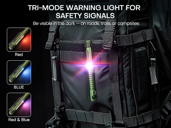 red light flashlight for night.