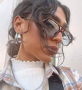 GLARDEFE Retro 70s Aviator Sunglasses for Women Men - Vintage Small Frame Square Tinted Shades Su...
