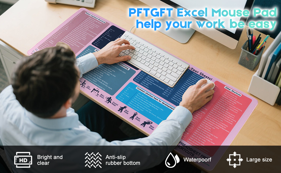excel cheat sheet desk pad