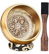 Tibetan Singing Bowls, Authentic Meditation Sound Bowls Handcrafted in Nepal for Yoga, Chakra Hea...