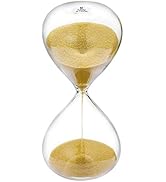 SuLiao Hourglass 60 Minute Sand Timer: 5.1 Inch Gold Sand Clock, Large Sand Watch 60 Min, Unique ...