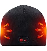 Svpro Battery Heated Beanie Hat Rechargeable Heated Hats Warm Winter Heated Cap