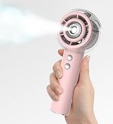 Portable Misting Fan, Handheld Turbo Fan with Mist, 6000mAh Battery Rechargeable Pers...