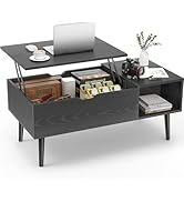 Sweetcrispy Coffee Table Lift Top Coffee Tables for Living Room,Small Rising Wooden Center Tables...