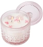 Chloefu LAN Pink Crystal Candles Champagne Bubbles Candle for Home Scented, Non-Toxic, Unique Med...