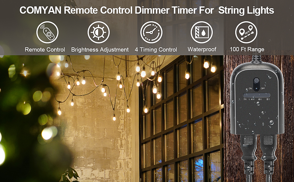 Outdoor dimmer for string lights