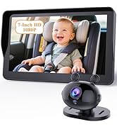 Wkzay 7-Inch Car Camera for Baby: AHD 1080P Display with Real-Time Monitoring - Clear Night Visio...