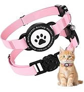 Airtag Cat Collar, Stretchy Kitten Collar with Apple Air Tag Holder, Lightweight and Comfortable,...