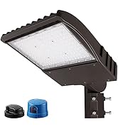 LEONLITE 150W LED Parking Lot Light, 870Eqv, UL Listed, Adjustable Slip Fitter, 1-10V Dimmable 10...