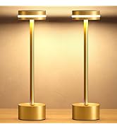 ECOESPTI Cordless Table Lamp, Portable Rechargeable Bedside Lamp, Touch Stepless Dimmable Desk La...