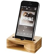 UnnFiko Wooden Sound Amplifier Stand Holder for iPhone, Natural Loudspeaker Mini Megaphone Cell P...