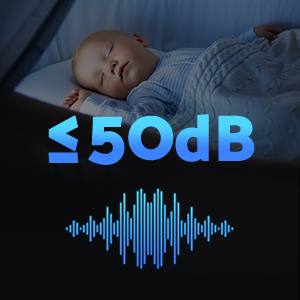 a baby sleeping in a bed with an audio visualization of a sound wave