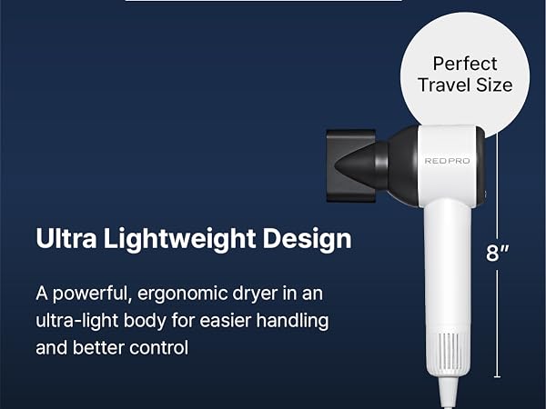 red pro hair dryer blow dryer super strong lightweight styler straightener diffuser concentrator