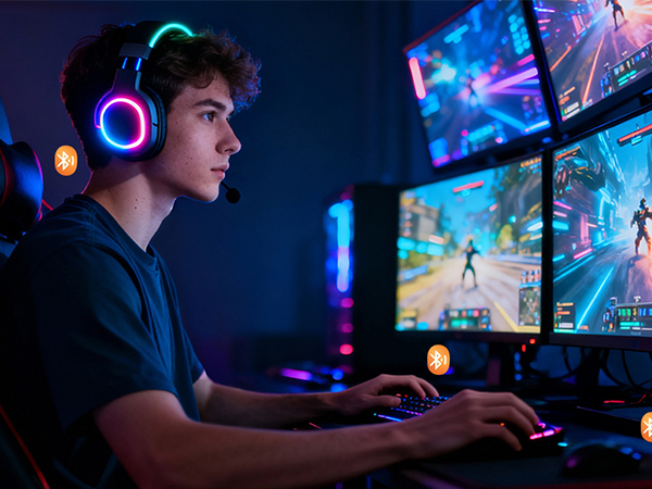 Plug&amp;Play USB Bluetooth 6.0 Adapter for Desktop PC Pair BT Headphones/Speaker/Mouse/Keyboard/Printer