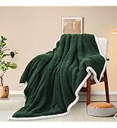 BEAUTEX Sherpa Throw Blanket, Super Soft Green Blanket, Ultra Cozy Fuzzy Blanket for Couch Sofa B...