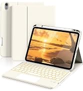 ZKTUYU for iPad 11th 10th Generation Case with Keyboard, 7-Colors Backlit, Folio Cover with Penci...