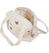 Baby Stroller Storage Bag, Zipper Stroller Storage Bag Stroller Hand Bag Embroidery Reusable Hand...
