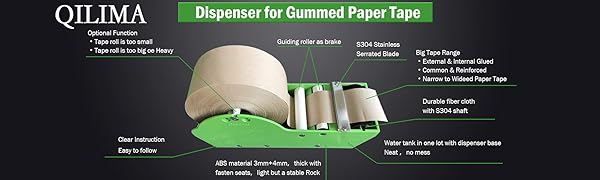 Wet tape dispenser
