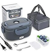 Herrfilk Electric Lunch Box Food Heater, 3 in 1 Ultra Quick Heated Lunch Boxes for Adults, 12V/24...