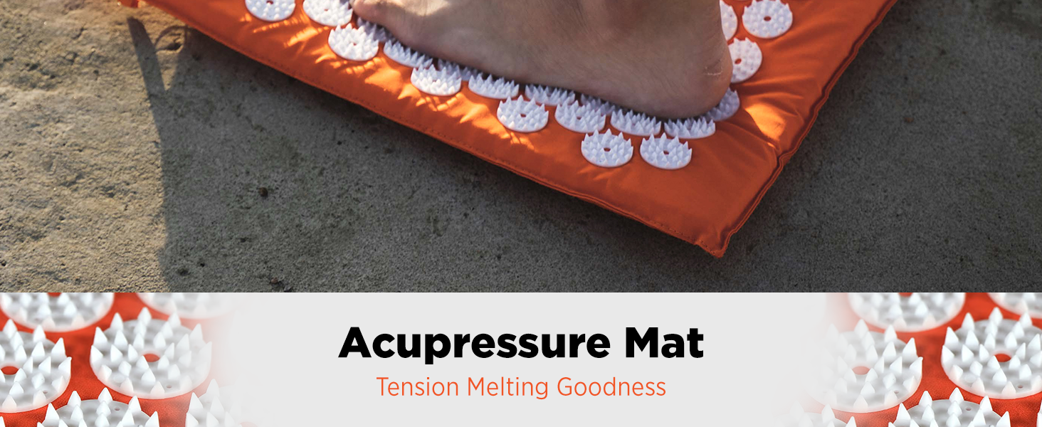tension melting goodness accupressure mat, helps enhance sleep, acupressure mat, acupressure mats