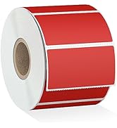 Misofuki 2.25x1.25 1000 Labels Rectangular Red Direct Thermal Stickers Labels Roll Compatible wit...