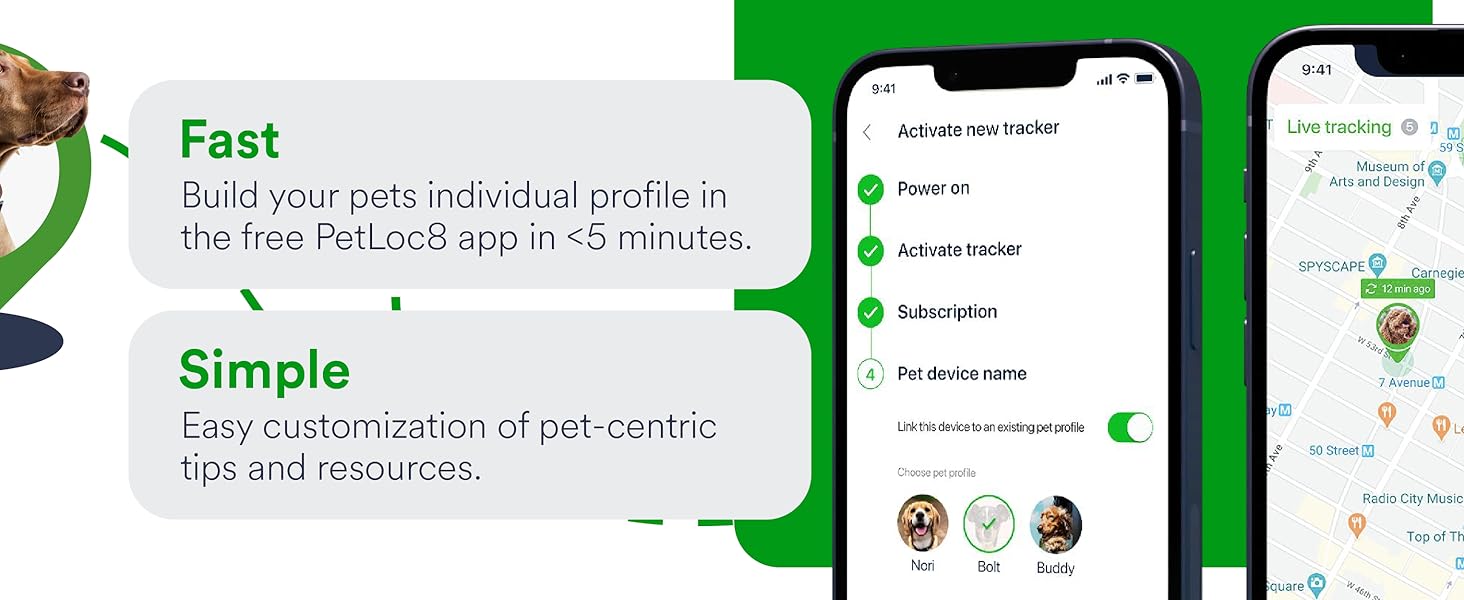 track your large pet anywhere with the free to download ios and android app