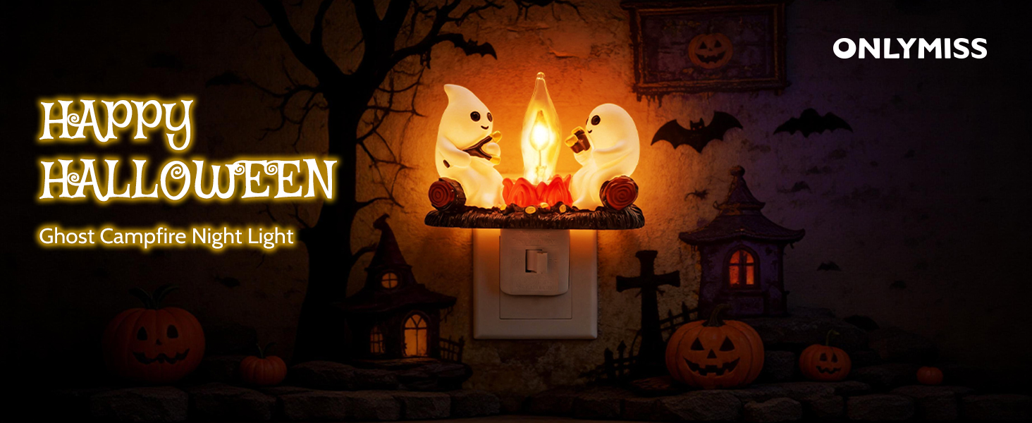 Halloween Ghost camp fire nightlight
