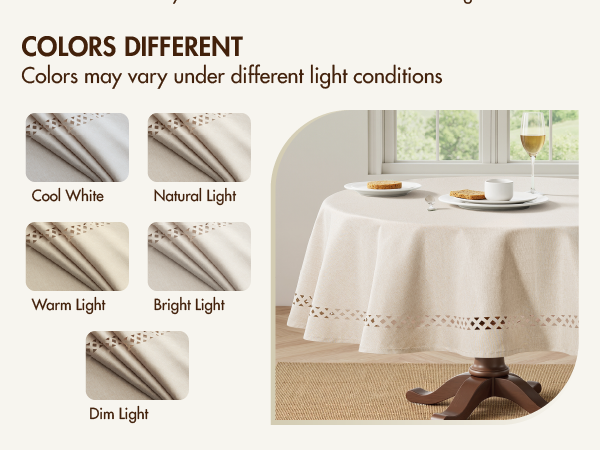 MIULEE Rectangle Linen Polyester Tablecloth