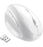 SANWA 2.4G Wireless Left Handed Mouse, Ergonomic Left Hand Vertical Mouse for Small Medium Hands,...