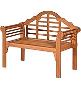 Tangkula Folding Outdoor Eucalyptus Wood Bench, 49” Large Foldable Solid Wood Garden Park Bench, ...
