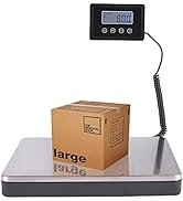 Shipping Postal Scale with Durable Stainless Steel Large Platform, 400lb High Accuracy , Backlit ...