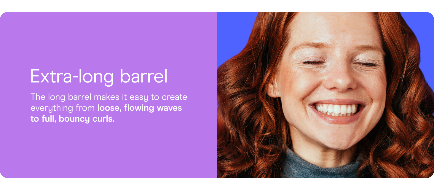 Conair ceramic curling iron hair 1.25 1 1/4 inch long barrel styling even heat dual voltage setting