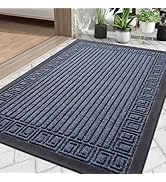 Finchitty Front Door Mat Outdoor Entrance, Heavy Duty Sturdy Rubber Doormat, Stain and Fade Resis...