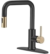 Kitchen Faucet Single Handle Stainless Steel Kitchen Sink Faucet with Pull Out Sprayer Brushed Go...