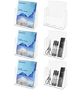 Sahasea Brochure Holder 8.5 x 11, 6 Pack Flyer Holder for Real Estate, Acrylic Sign Holder, Clear...