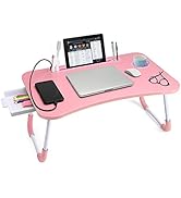 Slendor Laptop Desk Laptop Bed Stand Foldable Laptop Table Folding Breakfast Tray Portable Lap St...