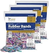 Upgrade UPG244LCPK3 Rubber Bands, Assorted Sizes &amp; Light Colors, 1 lb, 3-Pack, USA