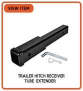 TRAILER HITH RECEIVER TUBE EXTENDER