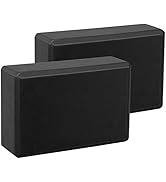EXERZ Yoga Blocks 2pcs Gym Bricks High Density EVA Foam -Comfortable Fitness Yoga Bricks, Anti-Sl...